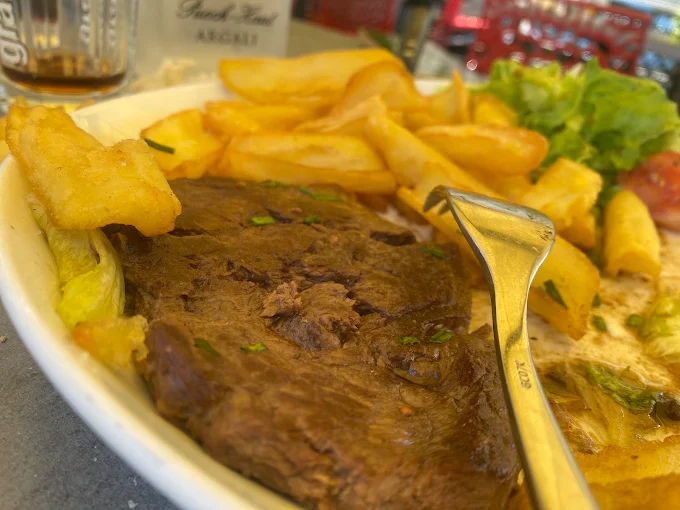 Onglet de boeuf frites maison